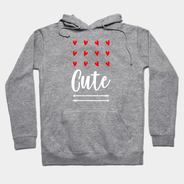 Cute Hearts and Arrows Valentines Day design Hoodie by mmxxbk